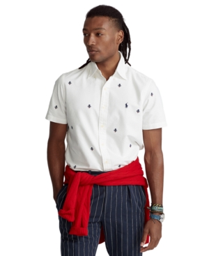 Polo Ralph Lauren Men's Classic-Fit Skull-and-Bones Oxford Shirt