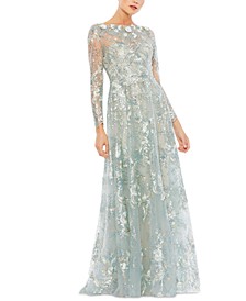 Embellished Embroidered Gown
