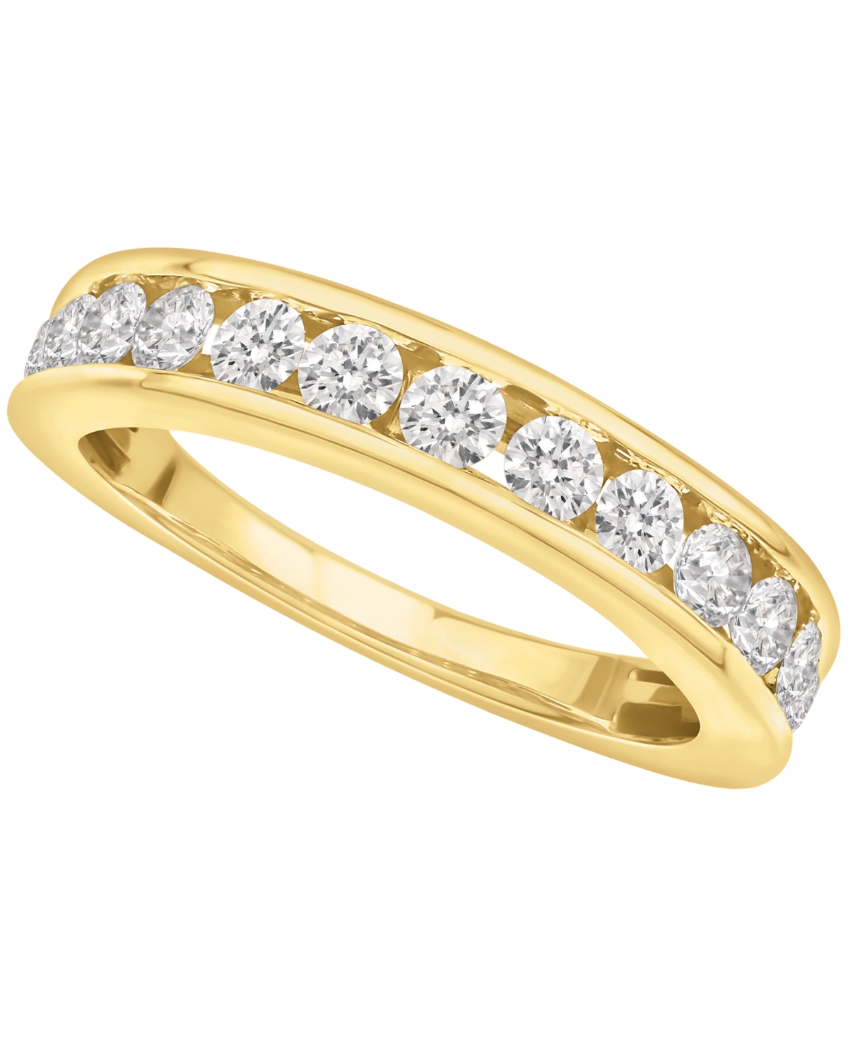 Certified Diamond Channel Band (2 ct. t.w.) in 14K White Gold or Yellow Gold - Yellow Gold