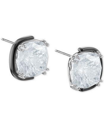 Swarovski - Silver-Tone Crystal Floating Stud Earrings