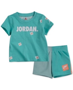 Jordan Kids' Baby Boys 2-pc. 23 T-shirt & Shorts Set In Blue
