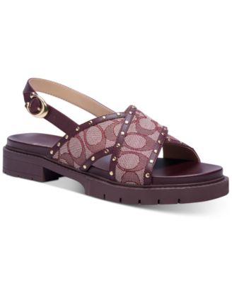 coach palmer signature jacquard slingback sandals