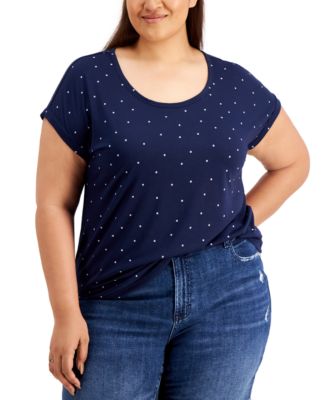 Plus Size Graphic Print Scoop Neck T-Shirt