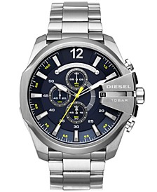 Men's Mega Chief Silver-Tone Stainless Steel Chronograph Bracelet Watch, 51mm