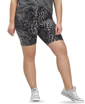 Hue - Essentials Black Wavy Leopard Bike Shorts