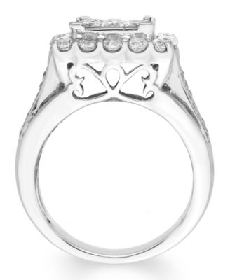 Diamond Multi Princess Engagement Ring (2 1/2 ct. t.w.) in 14k White Gold
