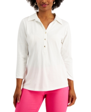 Charter Club Cotton Polo Top Created for Macy's