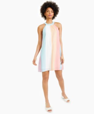 halter neck trapeze dress