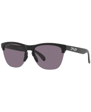 Oakley Frogskins Prizm Grey Gradient Square Mens Sunglasses Oo9374 937449 63 In Matte Black/prizm Grey