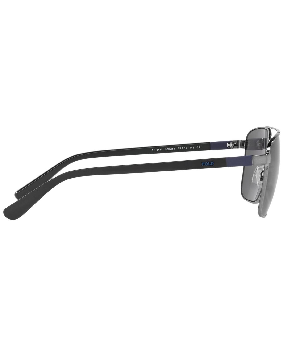 Polo Ralph Lauren Men's Polarized Sunglasses, Ph3137 In Shiny Gunmetal,polar Grey