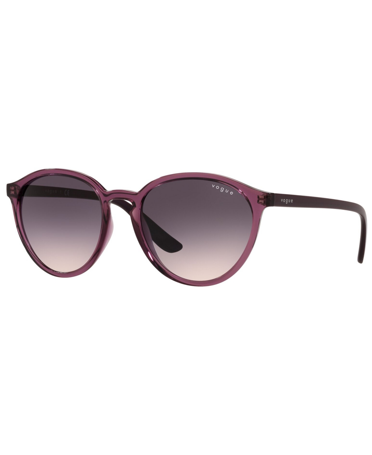 Shop Vogue Eyewear Women's Sunglasses, Vo5374s 55 In Violet Transparent,pink Gradient Dark Gr