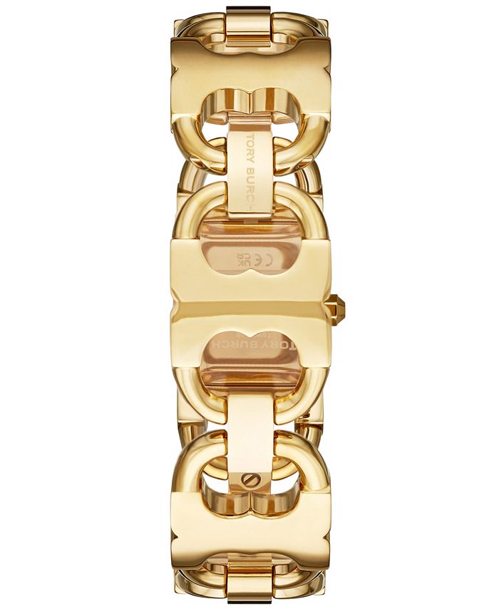 Tory Burch Women's Double T-Link Gold-Tone Stainless Steel Bracelet Watch  22mm & Reviews - All Watches - Jewelry & Watches - Macy's