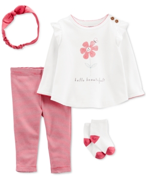 Carter's Baby Girl 4-Piece Hello Beautiful Outfit Set