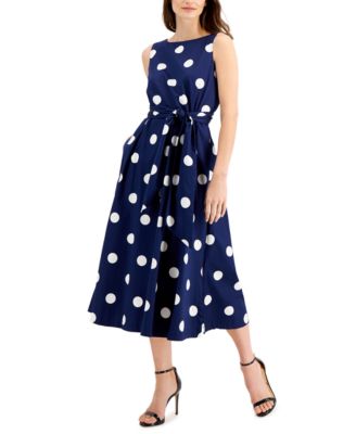 anne klein dot print dress