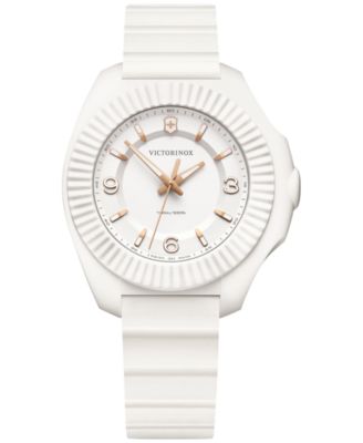 Victorinox Women's I.N.O.X. V White Rubber Strap Watch 37mm