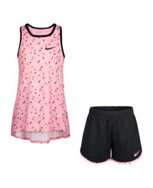 Little Girls 2 Piece Dri-Fit Tank Top and Shorts Set