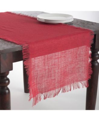 Fringed Jute Tablecloth Or Runner, 20" x 70"