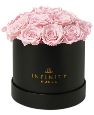 Infinity Roses Round Box of 16 Pink Real Roses Preserved To Last Over A ...