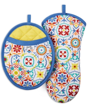 Fiesta Worn Tiles 2-Pc Oven Mitt & Pot Holder Set
