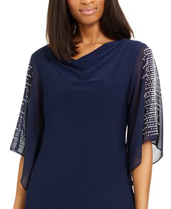 MSK Embellished Split-Sleeve Sheath Dress - Macy's