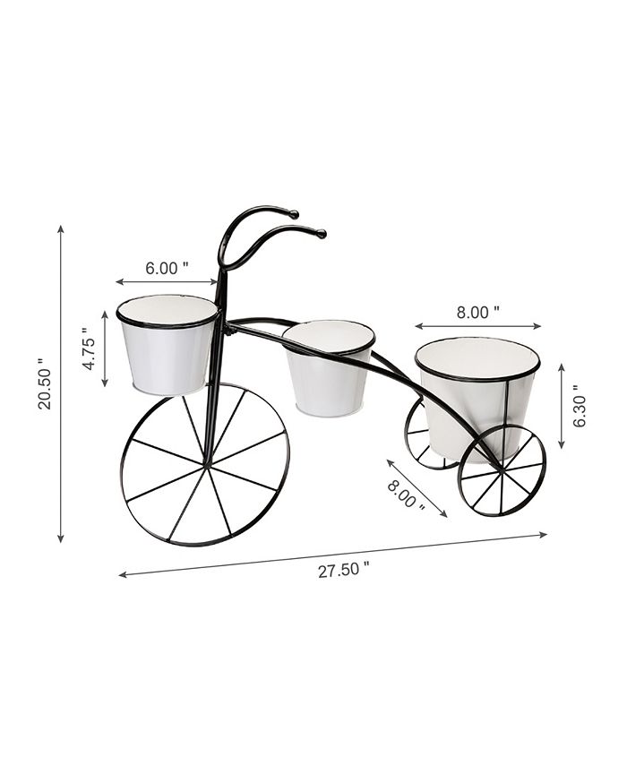 Glitzhome Oversized Metal Bicycle Planter Stand - Macy's