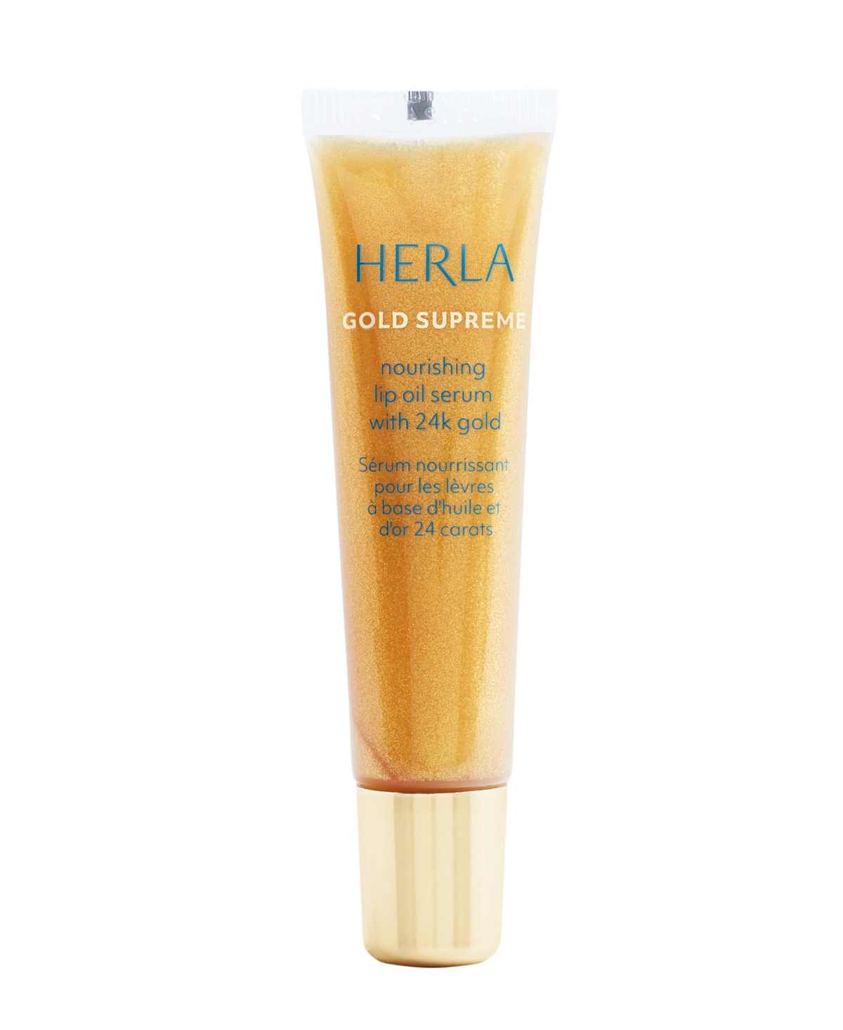 Herla Gold Supreme Nourishing Lip Oil Serum with 24K Gold, 0.51 oz