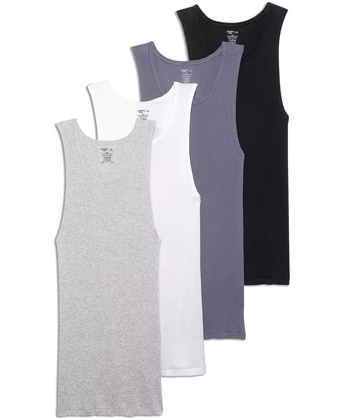Men's 4-Pack Cotton Tank Tops - thumbnail 7