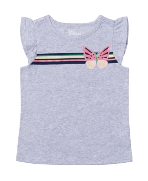 Toddler Girls Flutter Sleeve Graphic Tee
