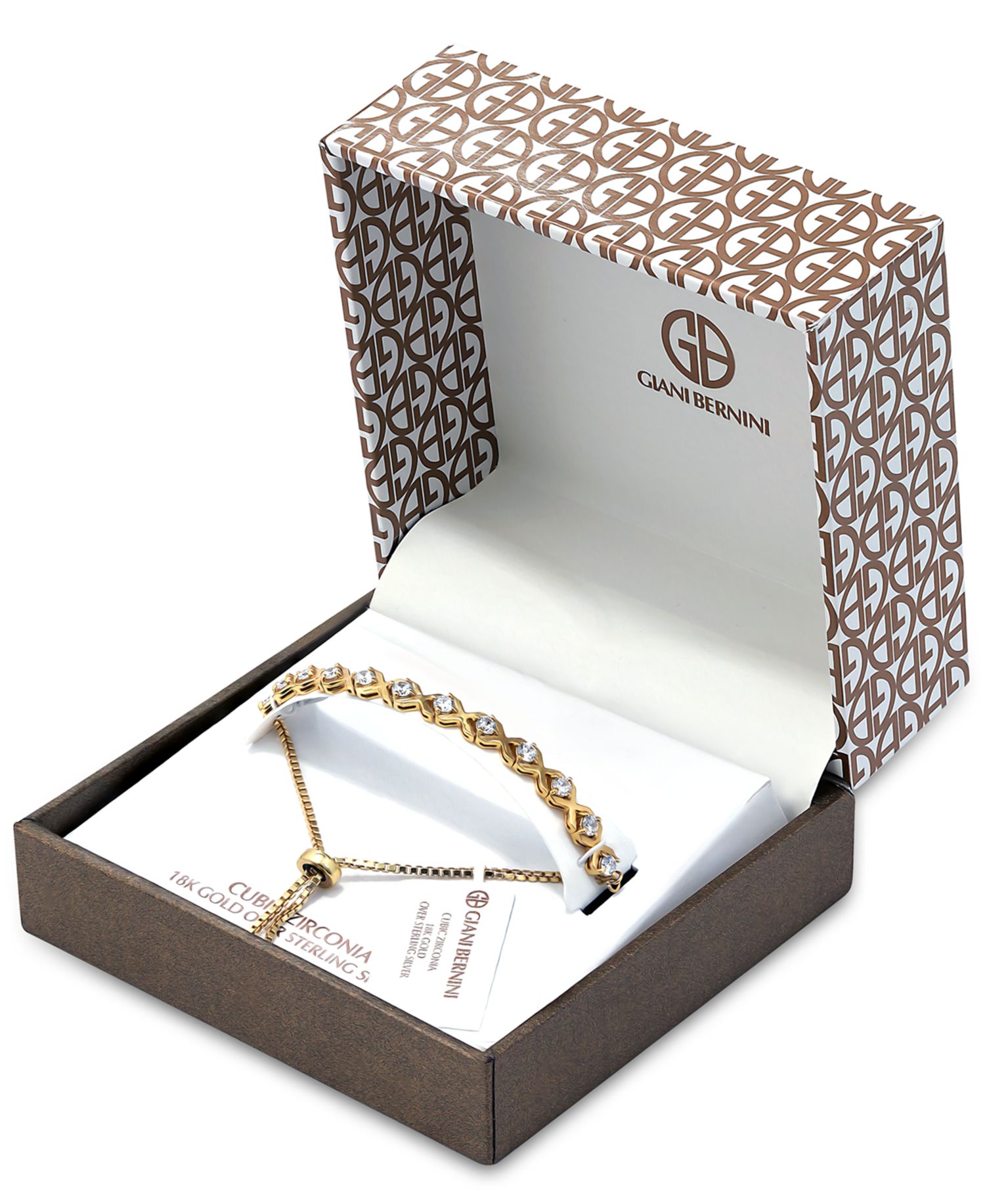 Cubic Zirconia XO Bolo Bracelet