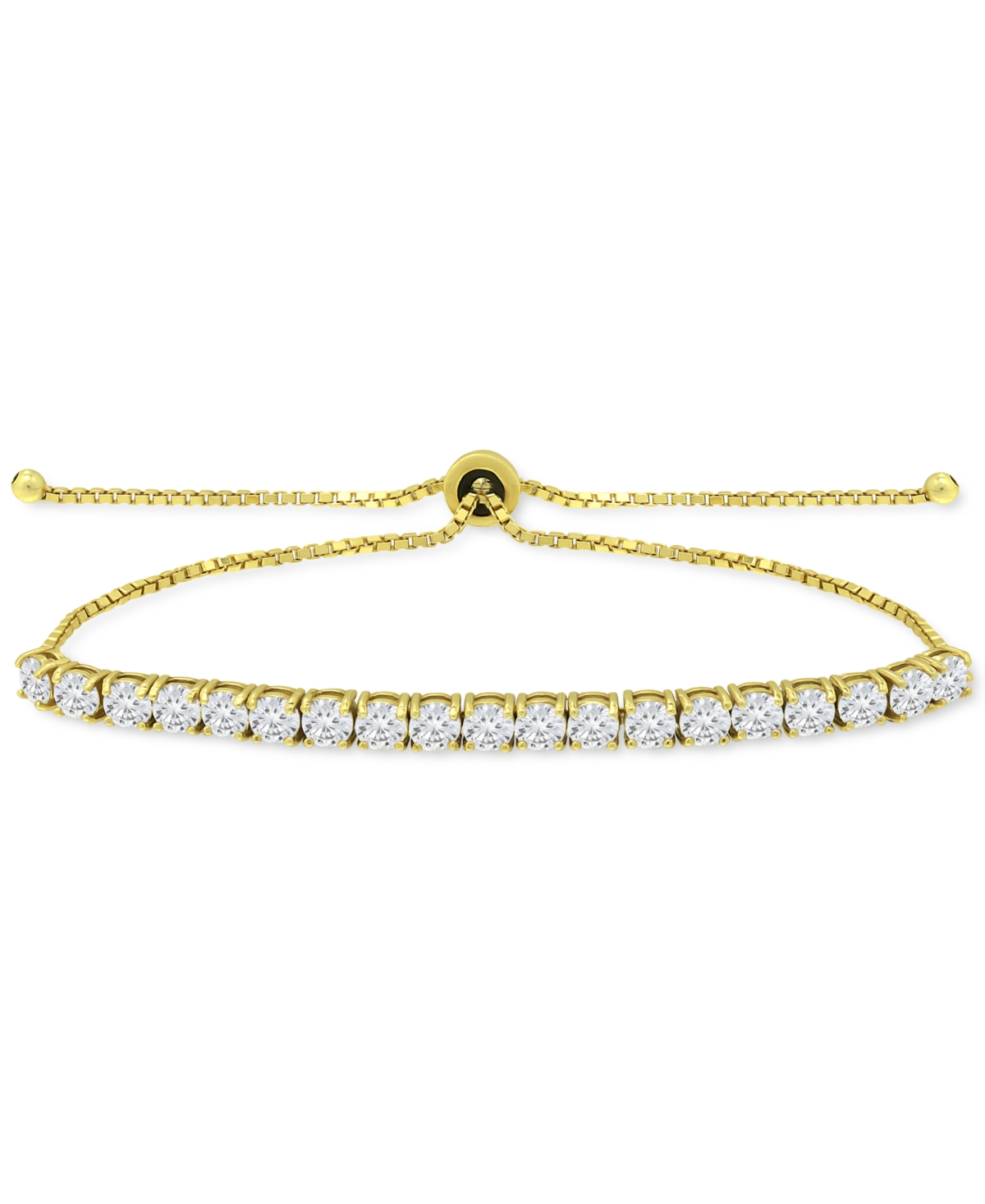 Cubic Zirconia Bolo Bracelet, Created for Macy's - Yellow