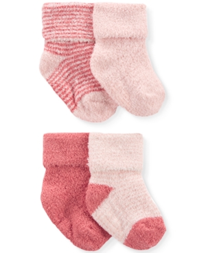 Carter's Baby Girls 4-Pack Chenille Booties