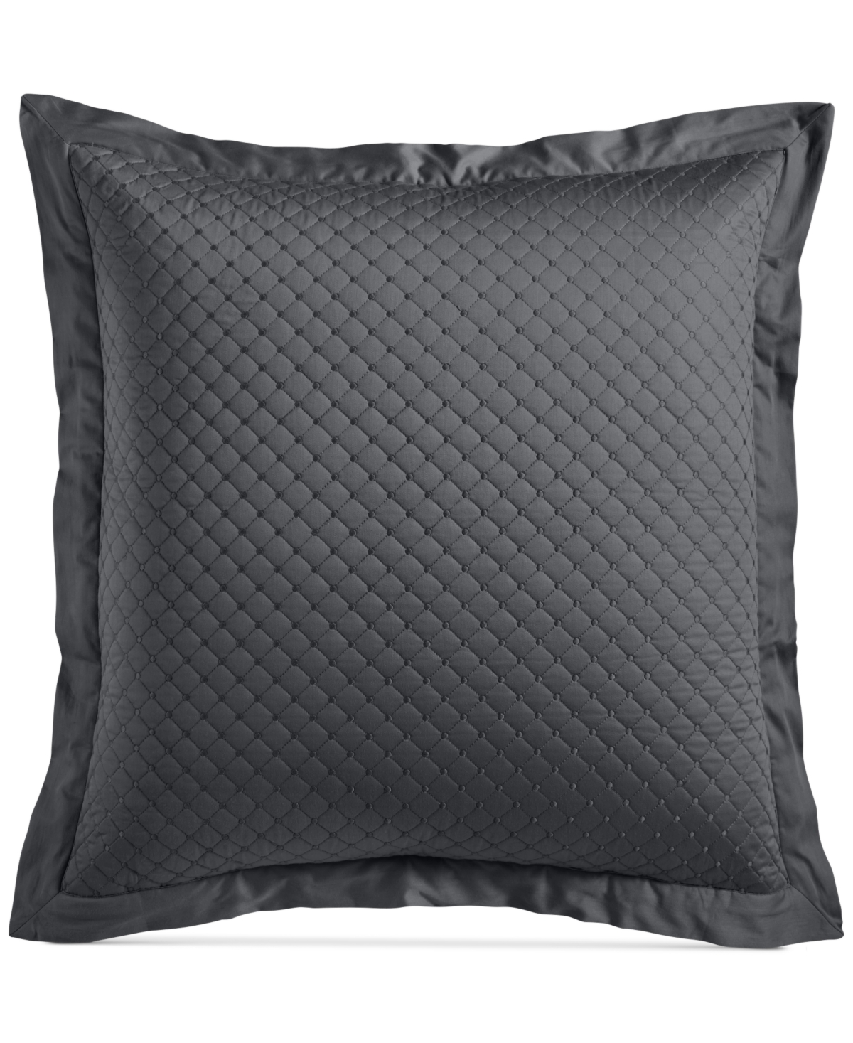 Damask Quilted Cotton Sham, European, Created for Macy's - Marble