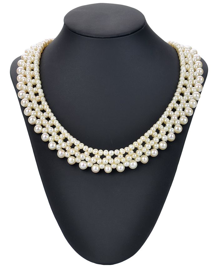 Macy's Cultured Freshwater Pearl (48mm) Multirow Statement Necklace