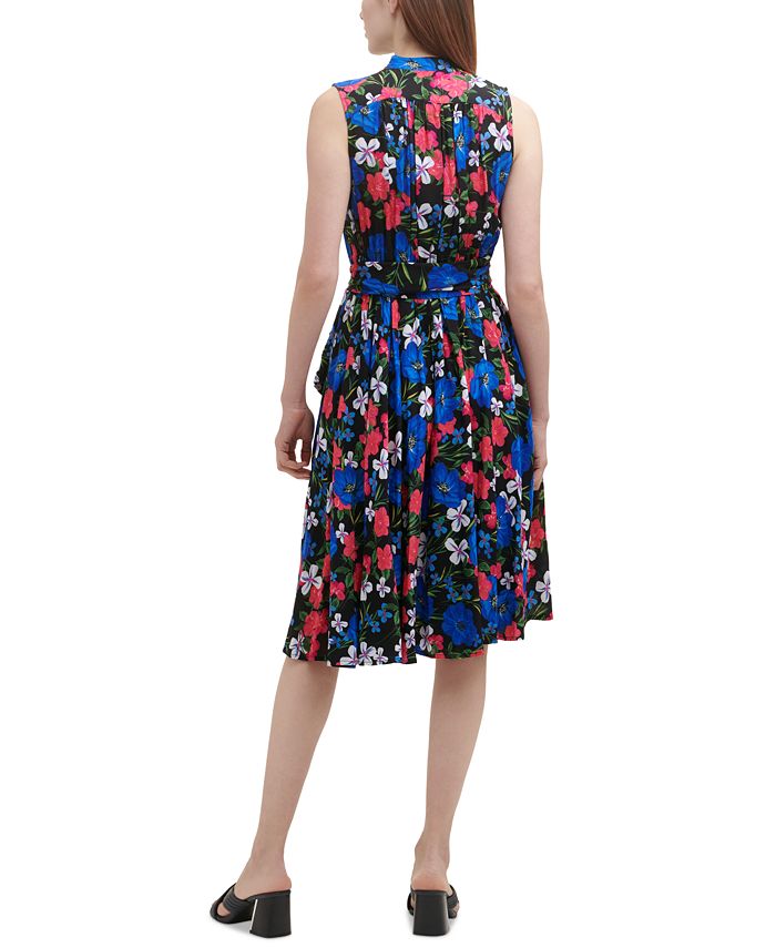 Calvin Klein Floral-Print Midi Shirtdress & Reviews - Dresses - Women - Macy's
