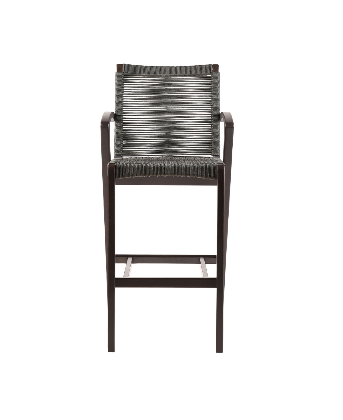 Brielle Outdoor Eucalyptus Wood and Rope Counter and Bar Height Stool