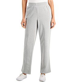 Fleece Knit Mid-rise Solid Pull-On Pants, Created for Macy's
