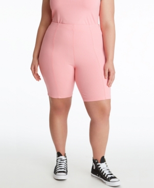 JUICY COUTURE PLUS SIZE RIBBED BIKER SHORTS