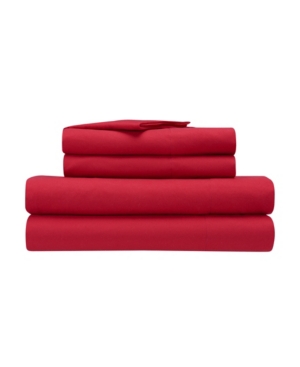 Serta Simply Clean Sheet Set, Full In Red