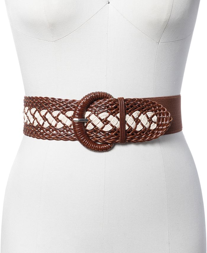 INC International Concepts Braided Stretch Belt, Created for Macy's ...