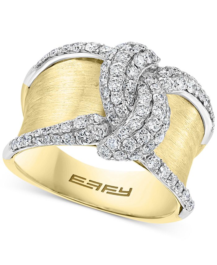 EFFY Collection - Diamond Swirl Statement Ring (1-1/10 ct. t.w.) in 14k Gold & White Gold