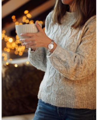 Women's Swiss Toccata Diamond-Accent Stainless Steel Bracelet Watch 29mm