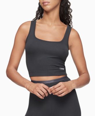 Pure Ribbed Cropped Tank Top