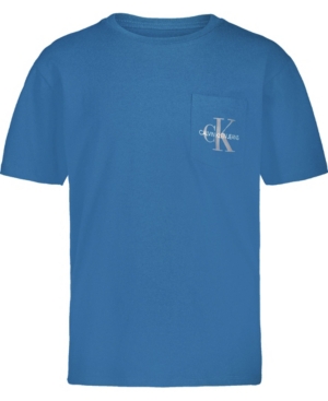 Big Boys Monogram Logo Printed Pocket Tee