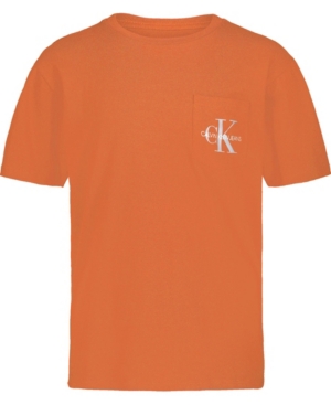 Big Boys Monogram Logo Printed Pocket Tee