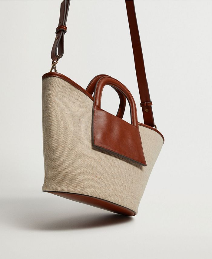 MANGO Pocket Jute Basket Bag Macy's