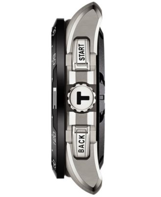 Men's Swiss T-Touch Connect Solar Red Rubber Strap Smart Watch 48mm