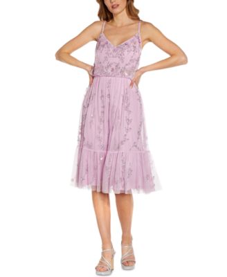 macy's pink sequin dress