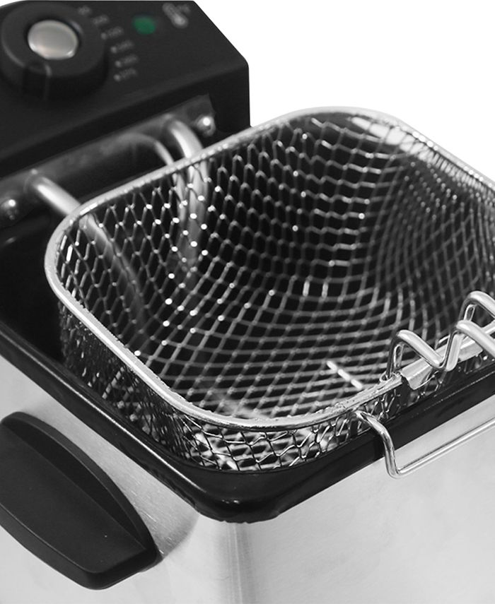 Elite Gourmet 1.6 Qt Deep Fryer with Adjustable Temperature Control and