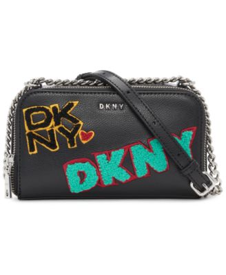 dkny felicia double zip leather crossbody