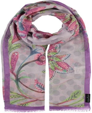 V Fraas Women's Dotted Blossom Scarf In Purple
